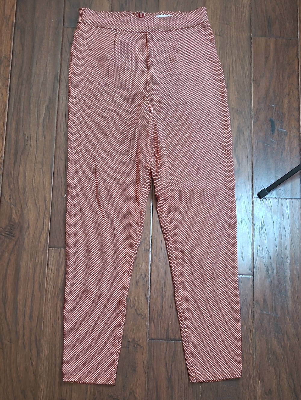 Urban Outfitters Rust & Cream Polka-dot Ankle Pants with Zip Back size Medium
